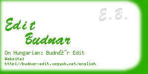 edit budnar business card